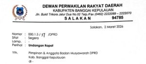 Besok, DPRD Bangkep Gelar Rapat Banmus Bahas 3 Agenda Penting